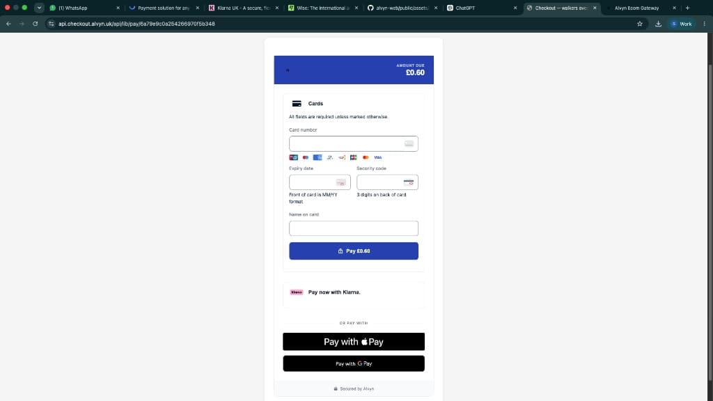 Payment methods checkout